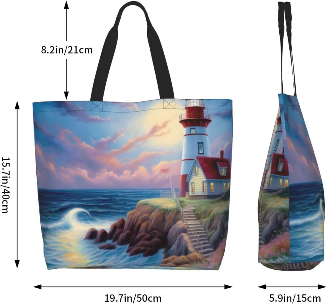 Women Printed Cross Body Bag Many Foxes Casual Handbag Shopping Bag