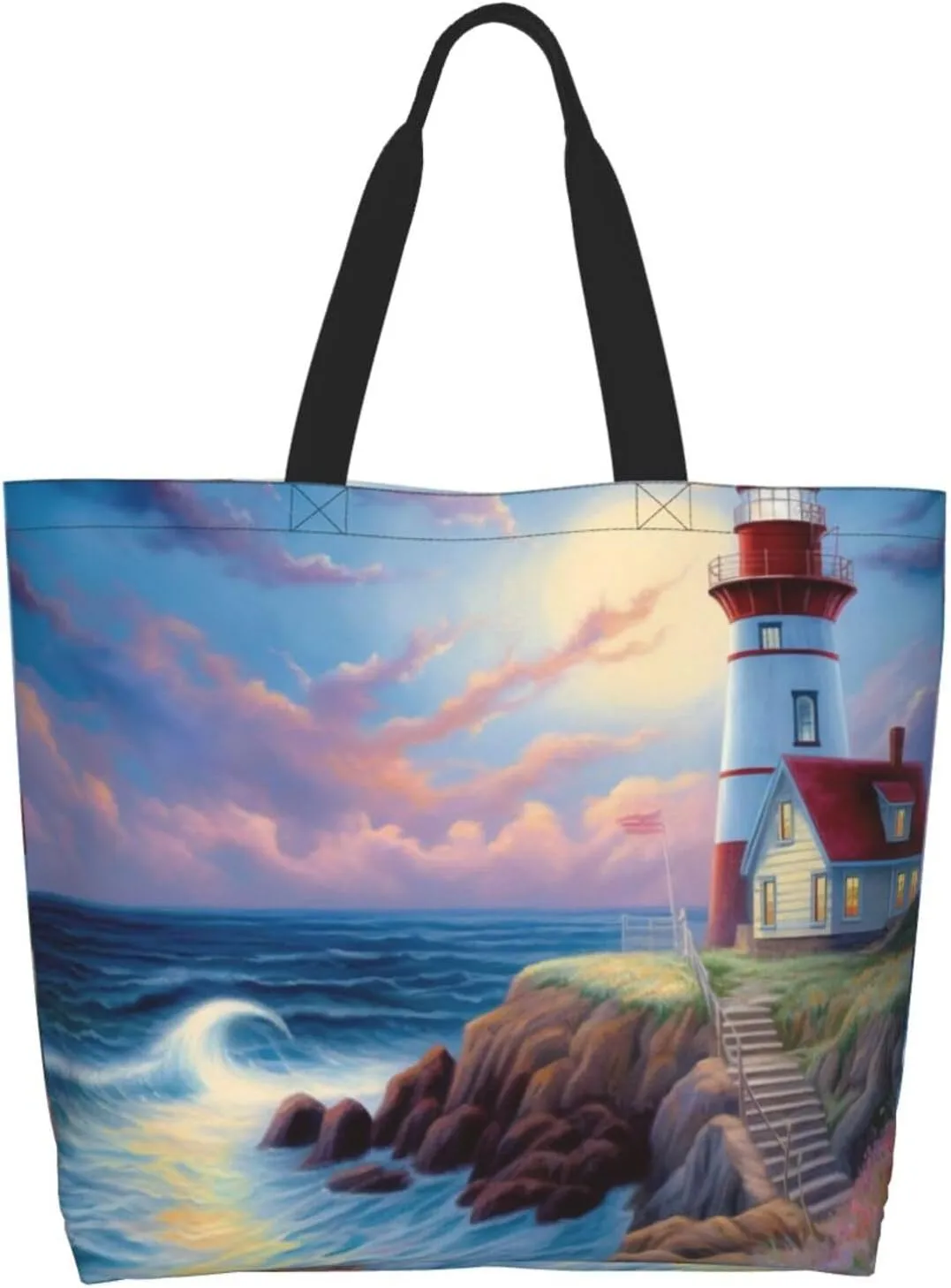 Women Printed Cross Body Bag Many Foxes Casual Handbag Shopping Bag