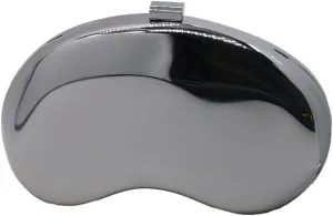 Women Sparkly Metal Clutch Bag Metallic Evening Handbag Cute Shell Shape Purse Metal Chain Shoulder Bag for Wedding