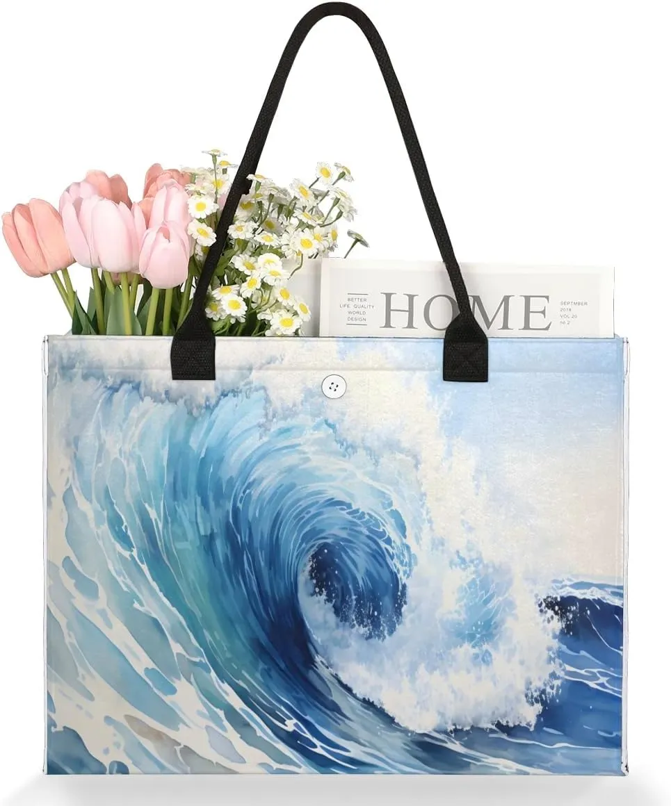 Womens Birthday Gifts Tote Bag Deep Sea Water Beach Bags for Women Handbags