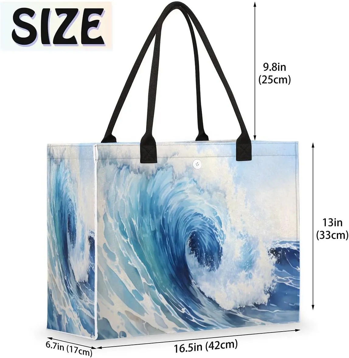 Womens Birthday Gifts Tote Bag Deep Sea Water Beach Bags for Women Handbags