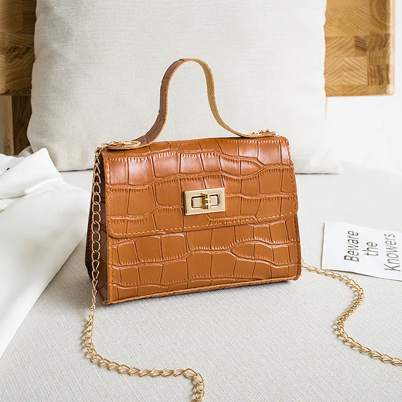 Women's Classic Crocodile Pattern Chain Fashion Crossbody Bags