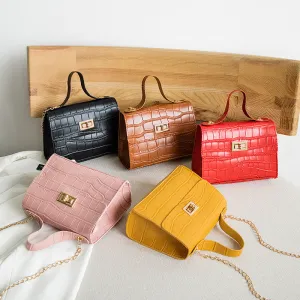 Women's Classic Crocodile Pattern Chain Fashion Crossbody Bags