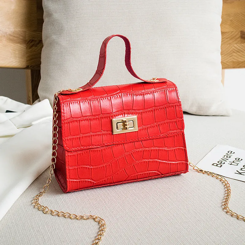 Women's Classic Crocodile Pattern Chain Fashion Crossbody Bags