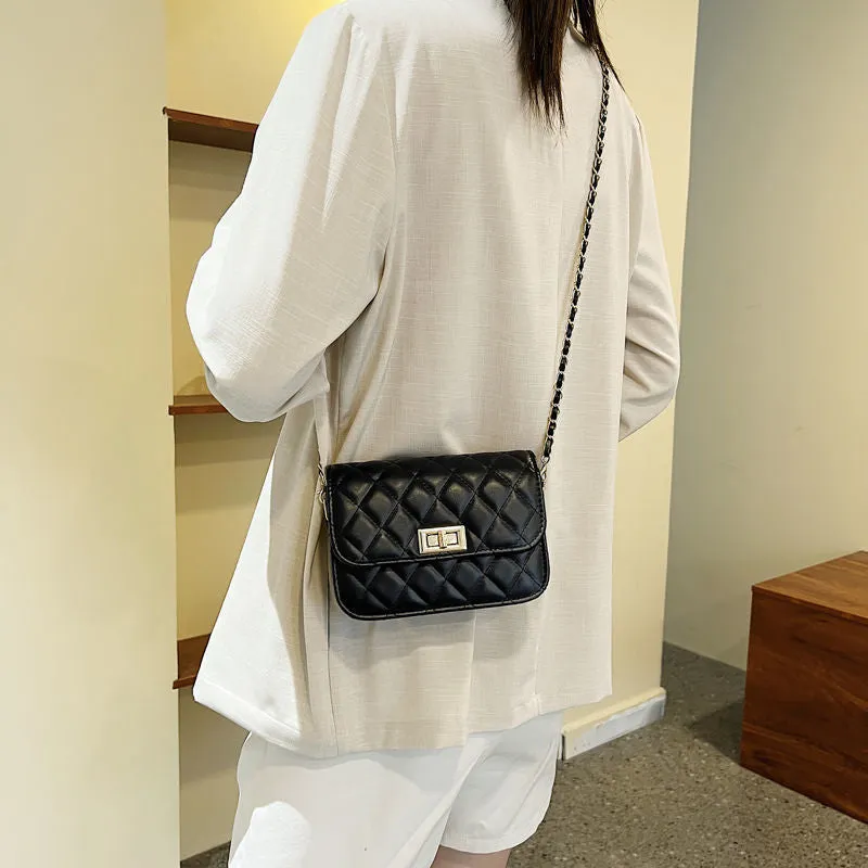 Women's Classic Style Diamond Pattern Chain Fashionable Crossbody Bags