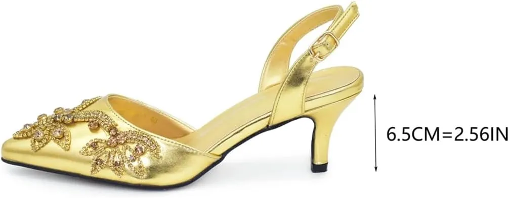 Women’S Elegant Italian Shoes and Bag Set for Dress Occasion with Charm Decorations and Buckle Strap