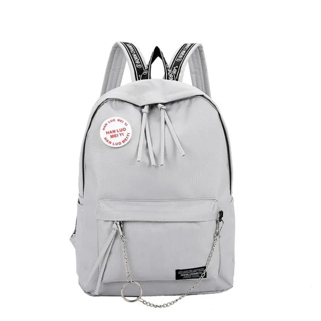 Women's Fashion Fresh Candy Color Letter Backpack