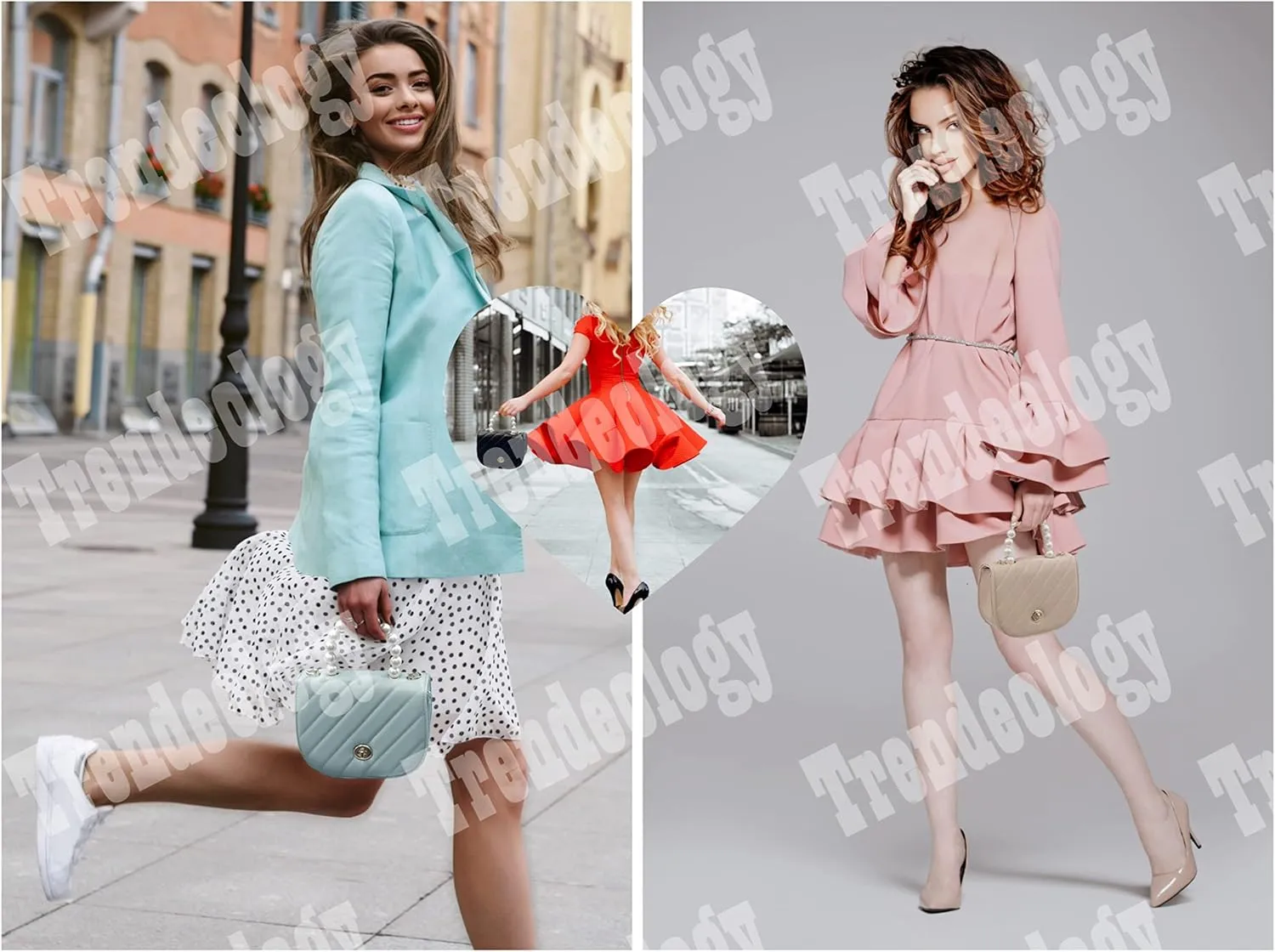 Womens Girls Dressy Pearl Top-Handle Casual Saddle Clutch Satchel Purse Crossbody Bag
