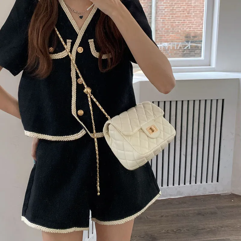 Women's Golden Balls Style Diamond Versatile Chain Bags