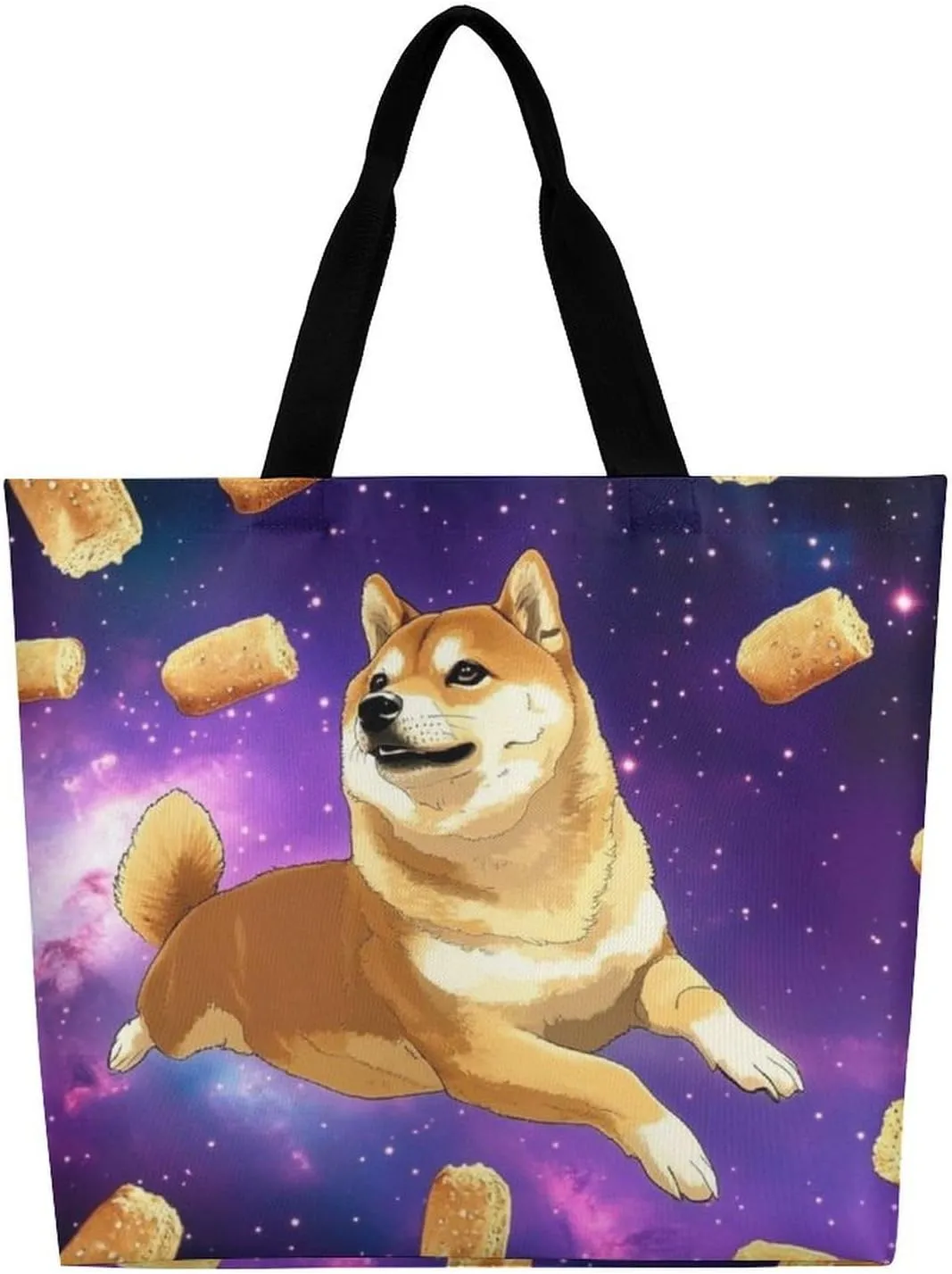 Womens Grocery Bag, Large Capacity Tote Bags Portable Reusable Shopping Shoulder Bag
