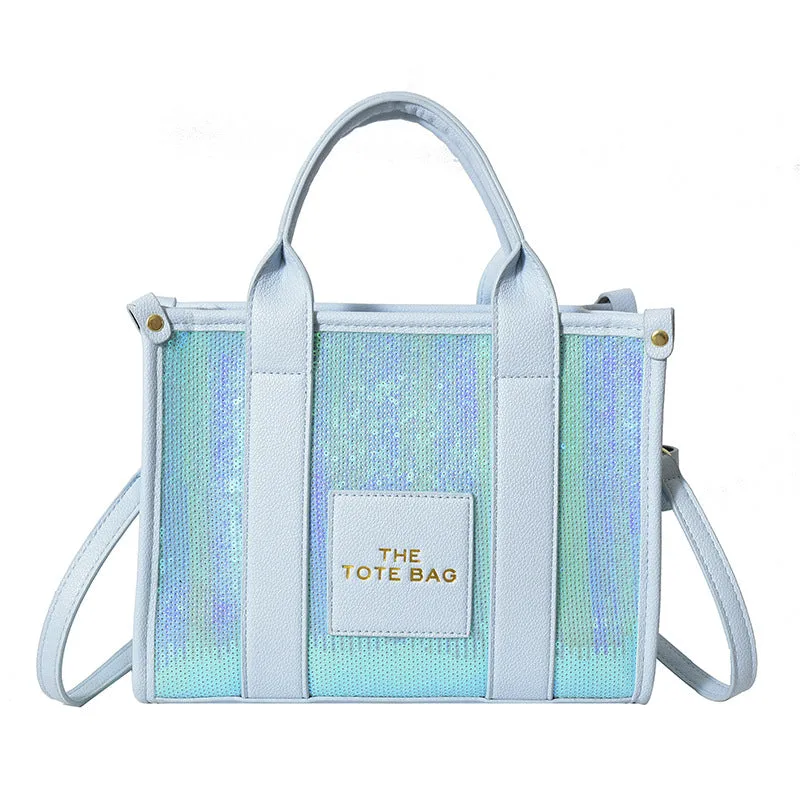 Women's Large Capacity Portable Fashionable Sequins Shoulder Bags