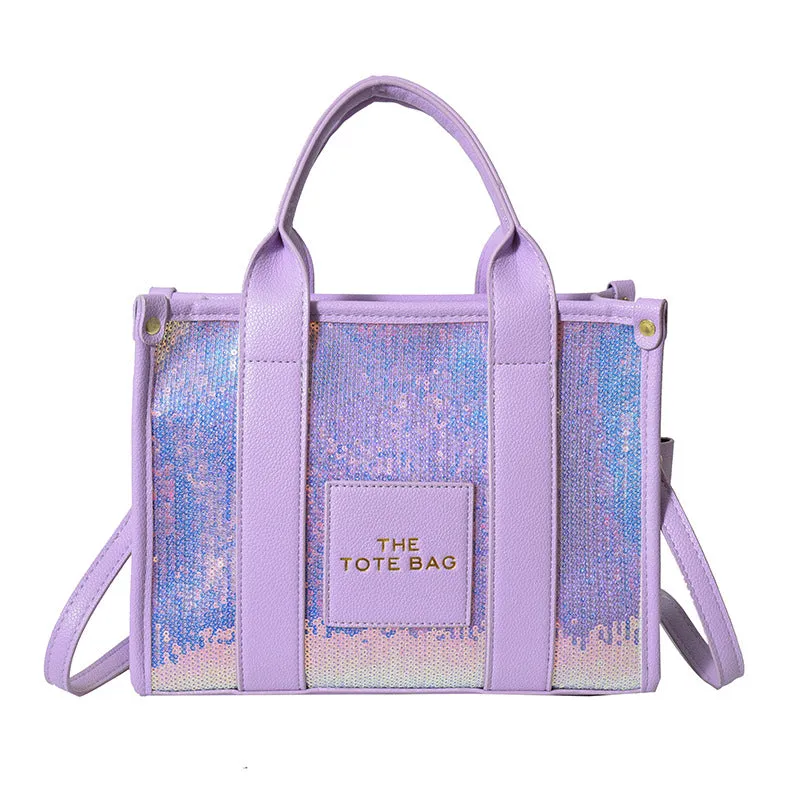 Women's Large Capacity Portable Fashionable Sequins Shoulder Bags