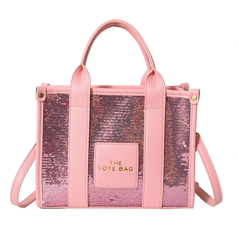 Women's Large Capacity Portable Fashionable Sequins Shoulder Bags