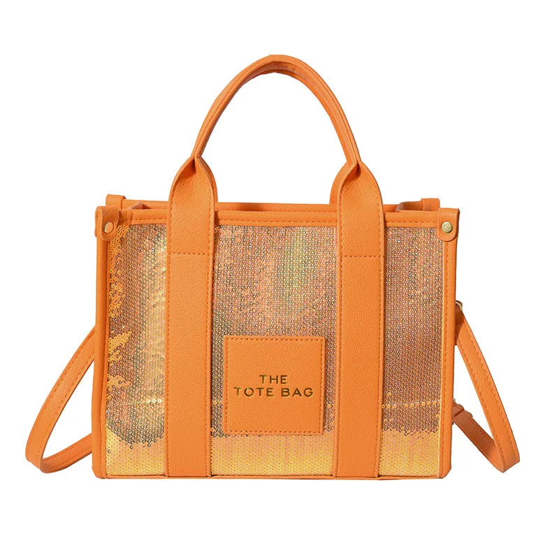 Women's Large Capacity Portable Fashionable Sequins Shoulder Bags