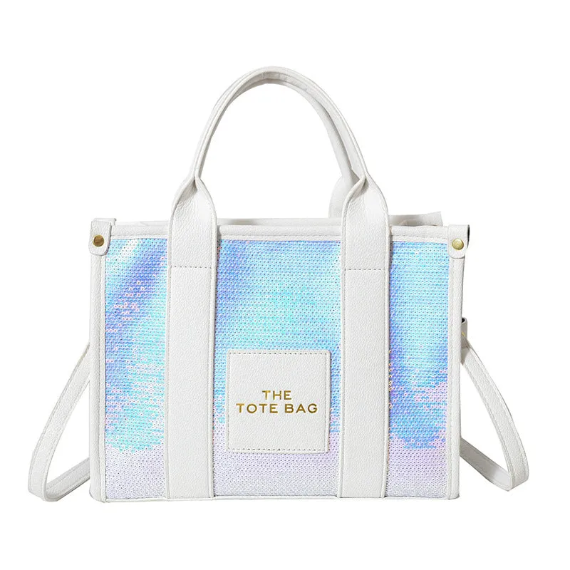 Women's Large Capacity Portable Fashionable Sequins Shoulder Bags