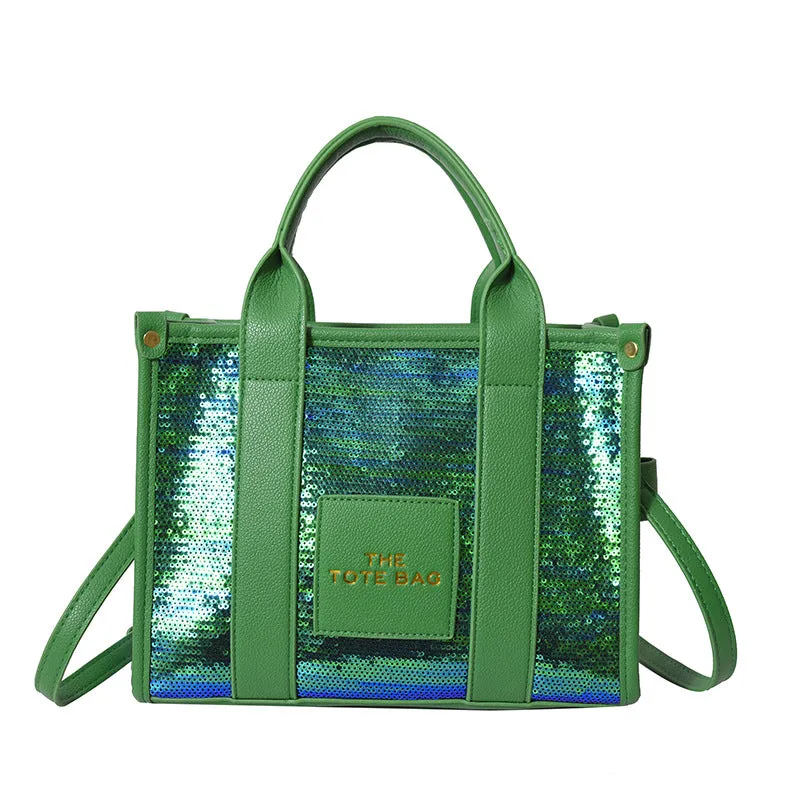 Women's Large Capacity Portable Fashionable Sequins Shoulder Bags