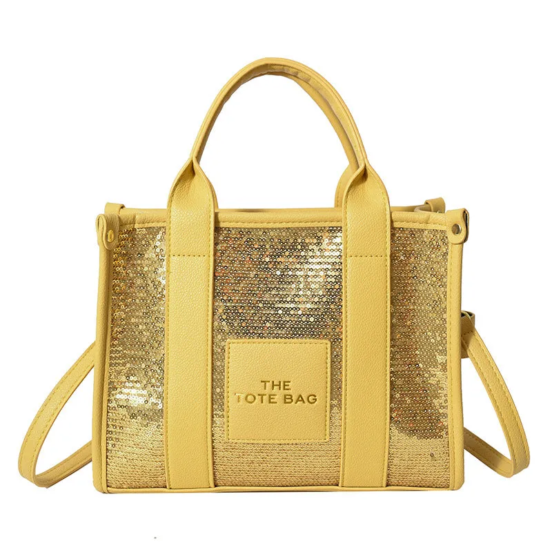 Women's Large Capacity Portable Fashionable Sequins Shoulder Bags