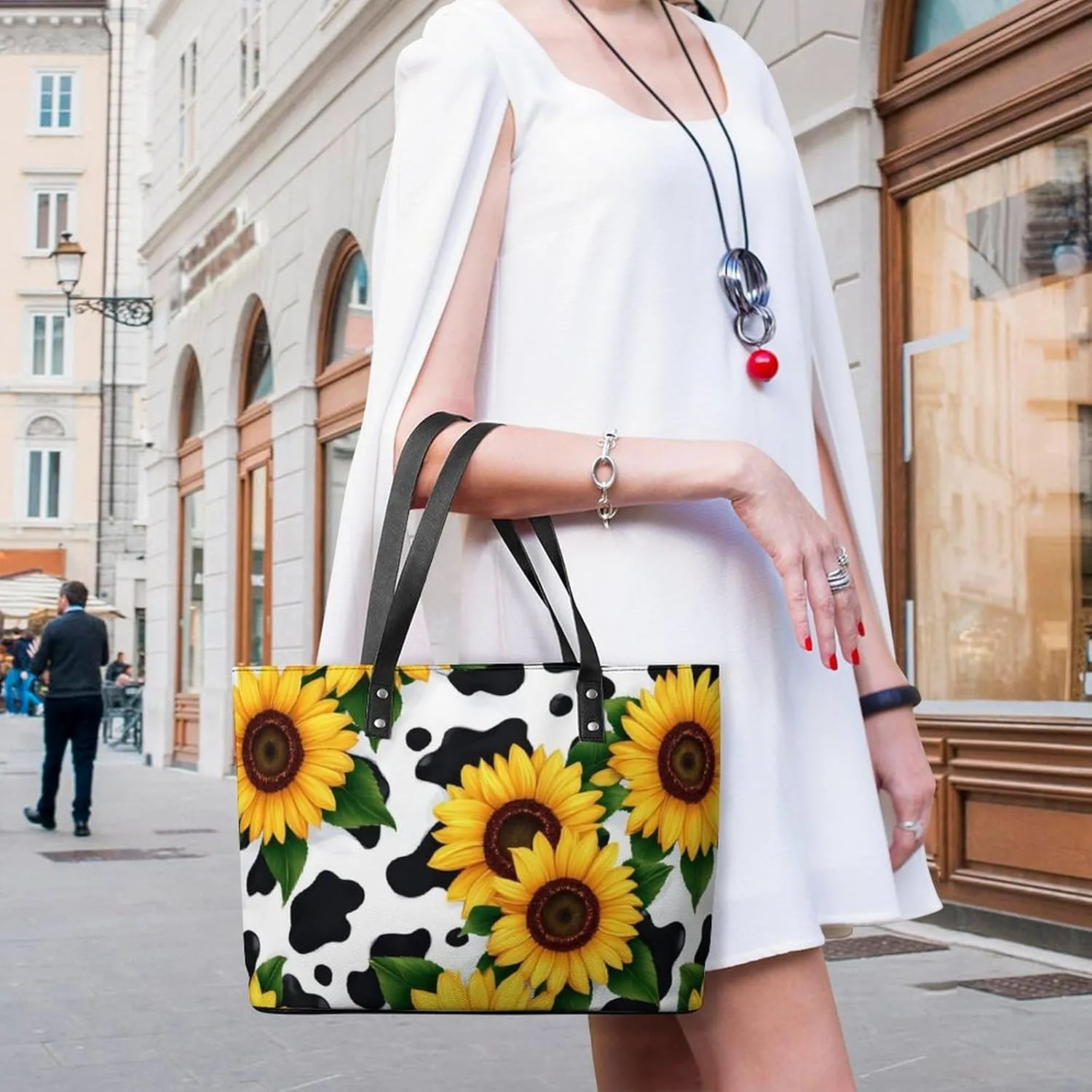 Womens Large Capacity Shoulder Tote Bag Casual Multifunction Handbags