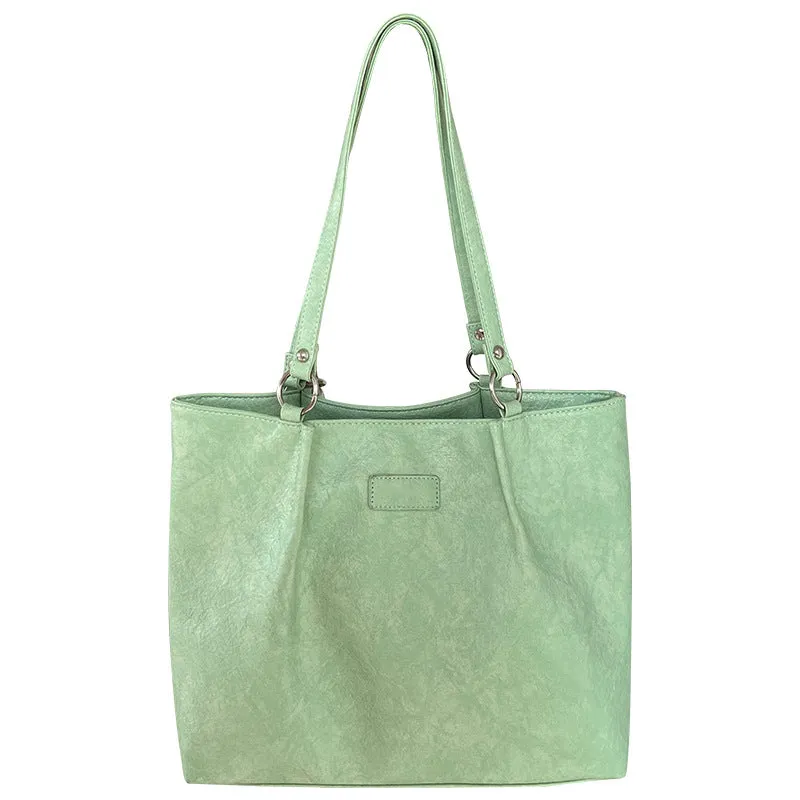 Women's Large Capacity Textured Portable Minority Western Shoulder Bags