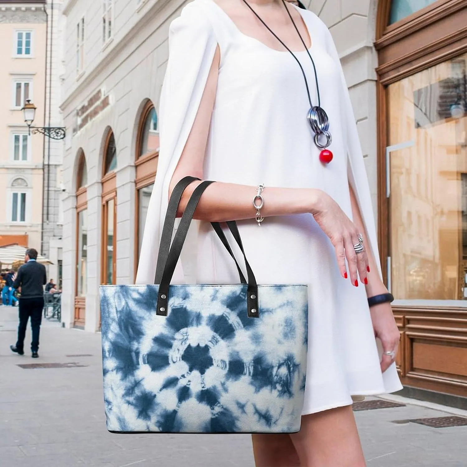 Women's Leather Large Capacity Work Tote Bag Handbags Big Commuter Bag