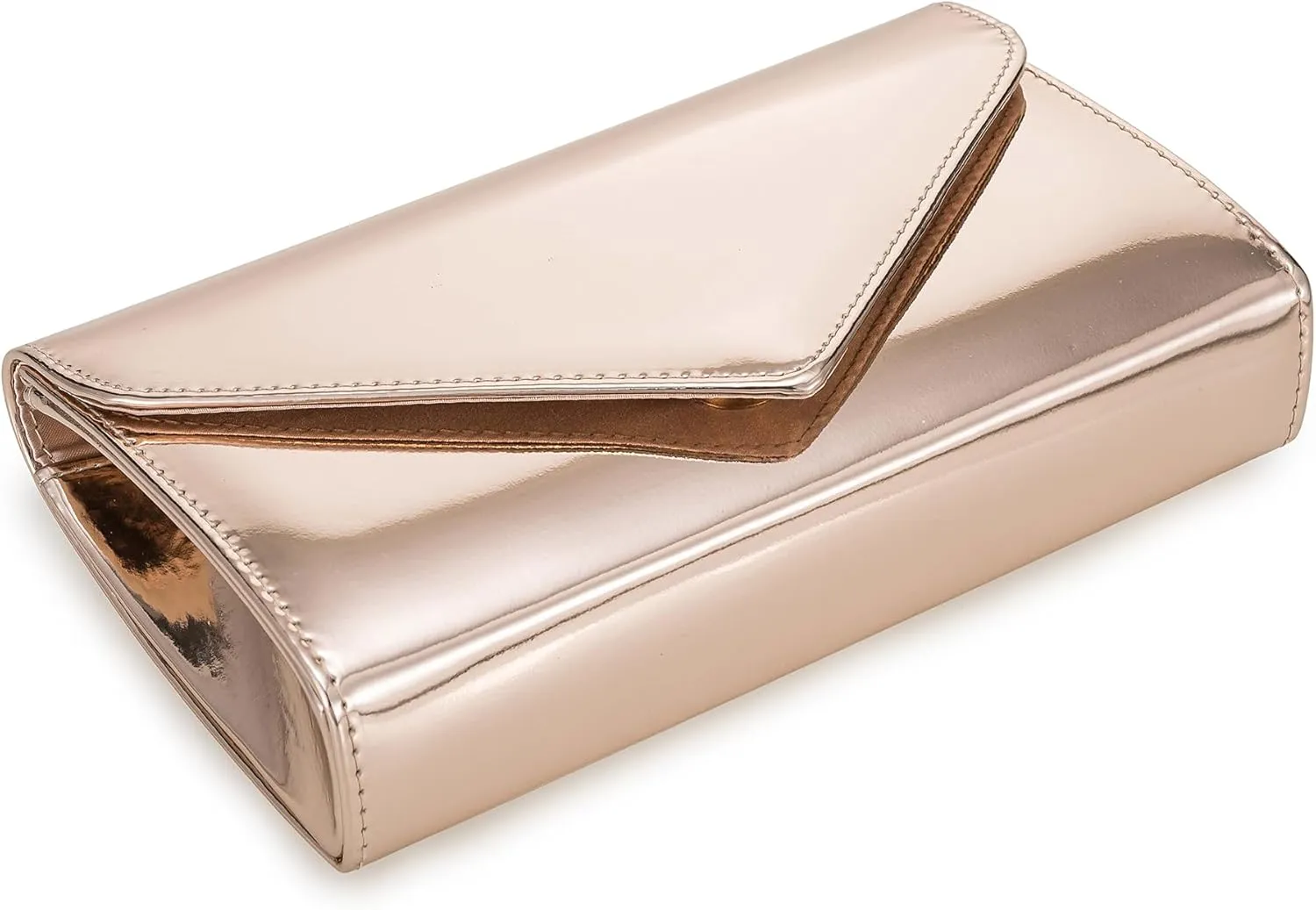 Women’s Mirrored Metallic Faux Leather Evening Bag Glimmering Clutch Purse for Prom/Cocktail/Wedding/Party