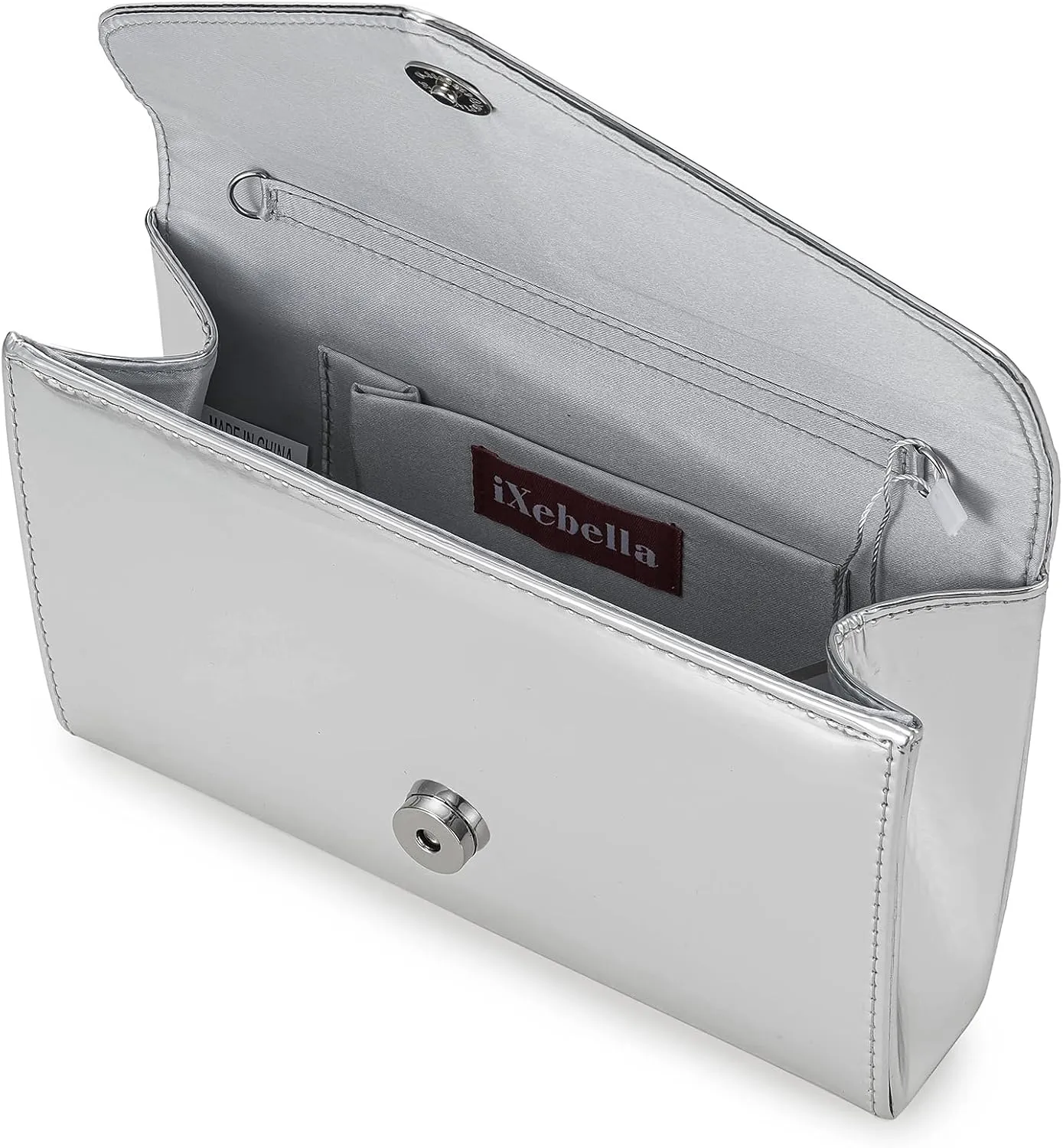Women’s Mirrored Metallic Faux Leather Evening Bag Glimmering Clutch Purse for Prom/Cocktail/Wedding/Party