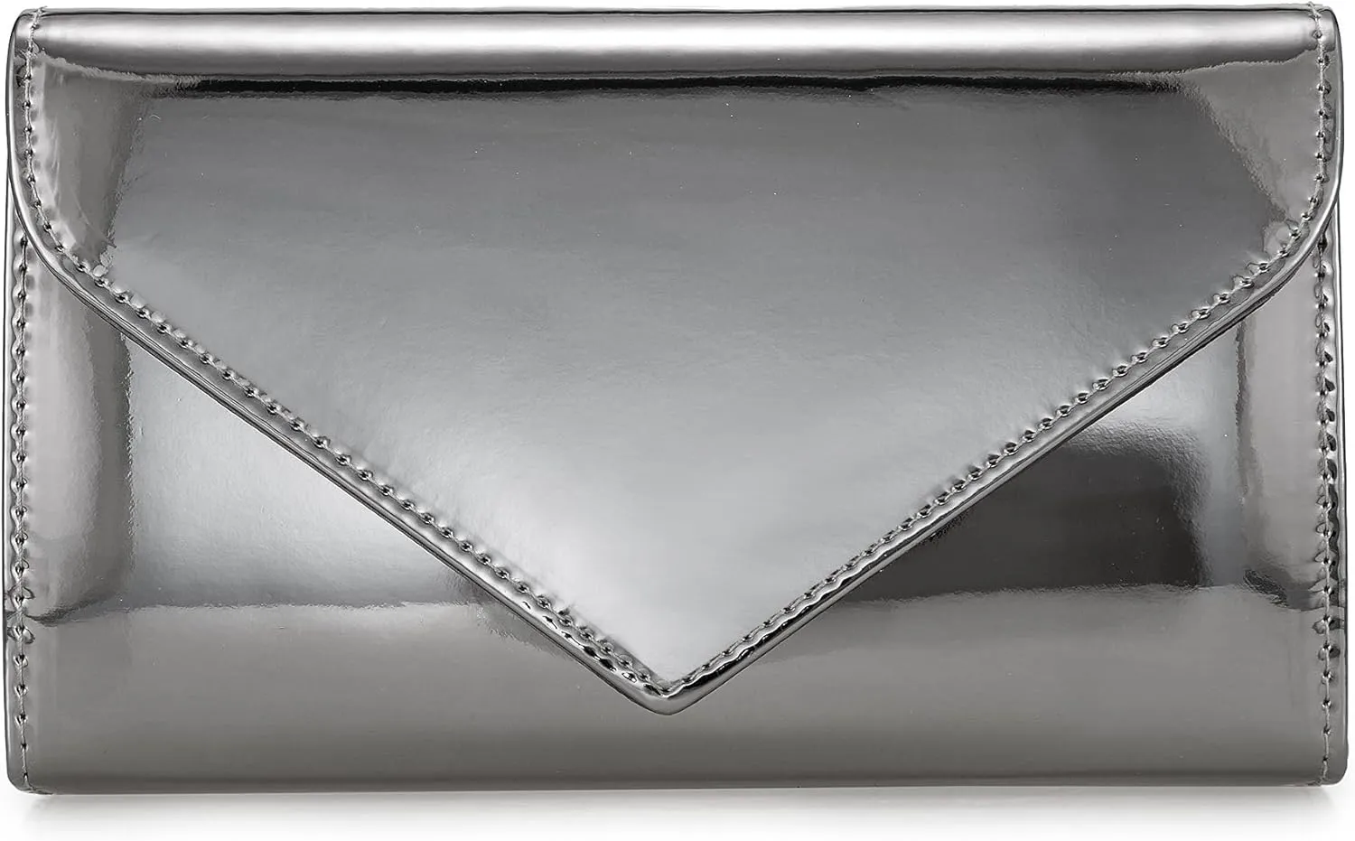 Women’s Mirrored Metallic Faux Leather Evening Bag Glimmering Clutch Purse for Prom/Cocktail/Wedding/Party