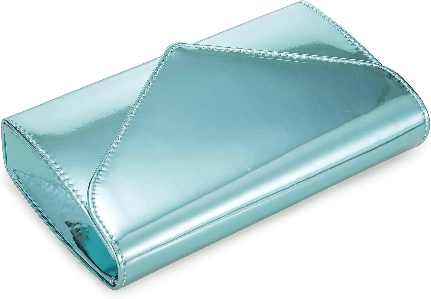 Women’s Mirrored Metallic Faux Leather Evening Bag Glimmering Clutch Purse for Prom/Cocktail/Wedding/Party