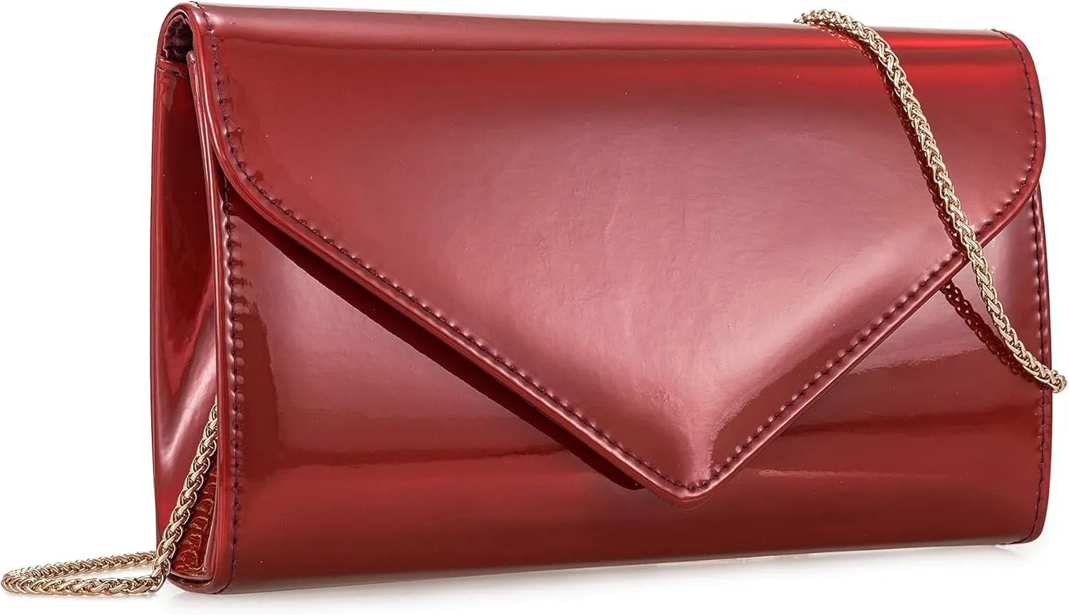 Women’s Mirrored Metallic Faux Leather Evening Bag Glimmering Clutch Purse for Prom/Cocktail/Wedding/Party