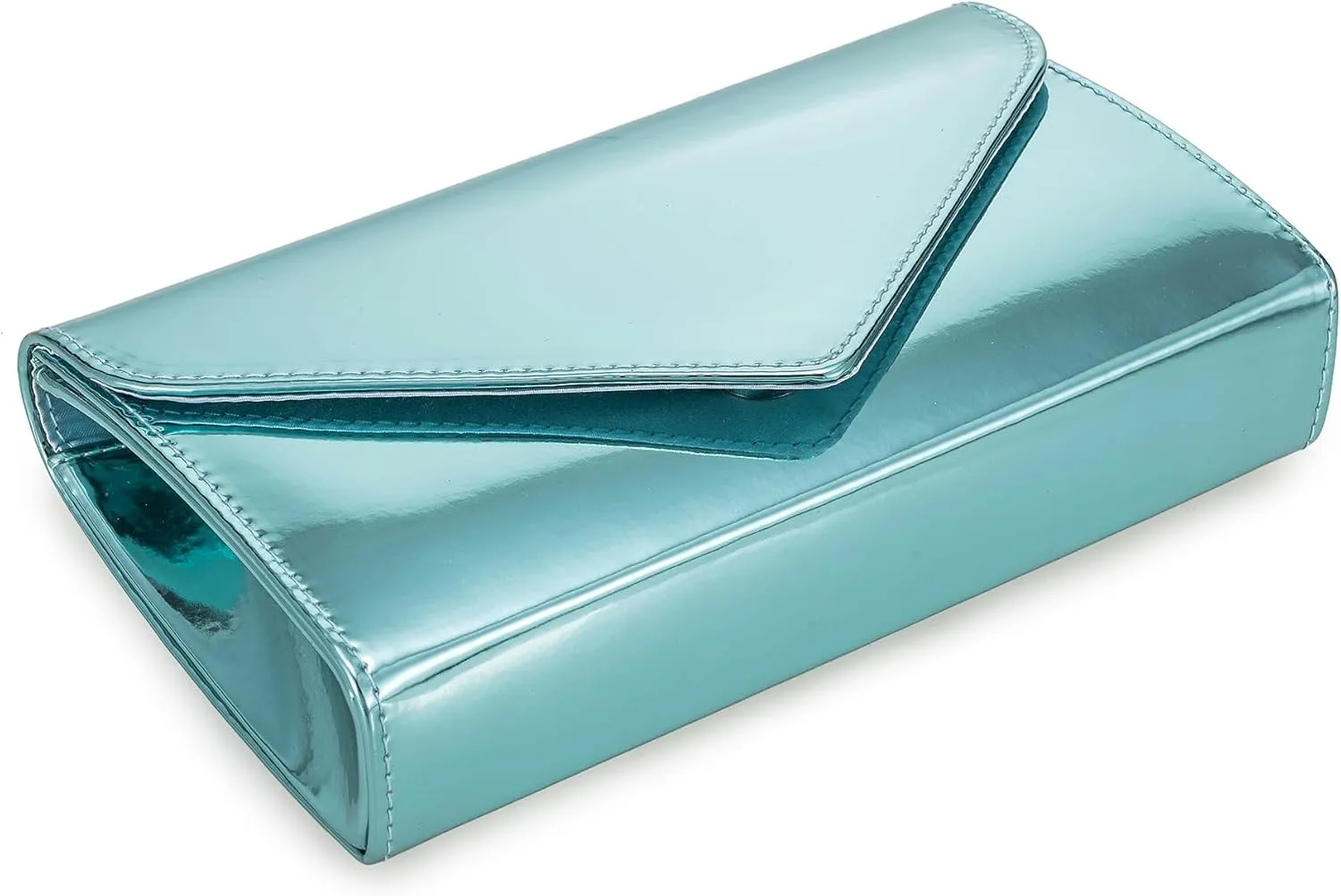 Women’s Mirrored Metallic Faux Leather Evening Bag Glimmering Clutch Purse for Prom/Cocktail/Wedding/Party