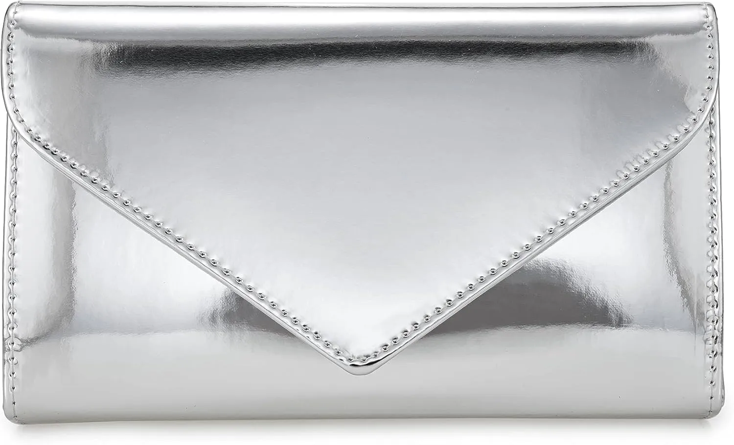 Women’s Mirrored Metallic Faux Leather Evening Bag Glimmering Clutch Purse for Prom/Cocktail/Wedding/Party