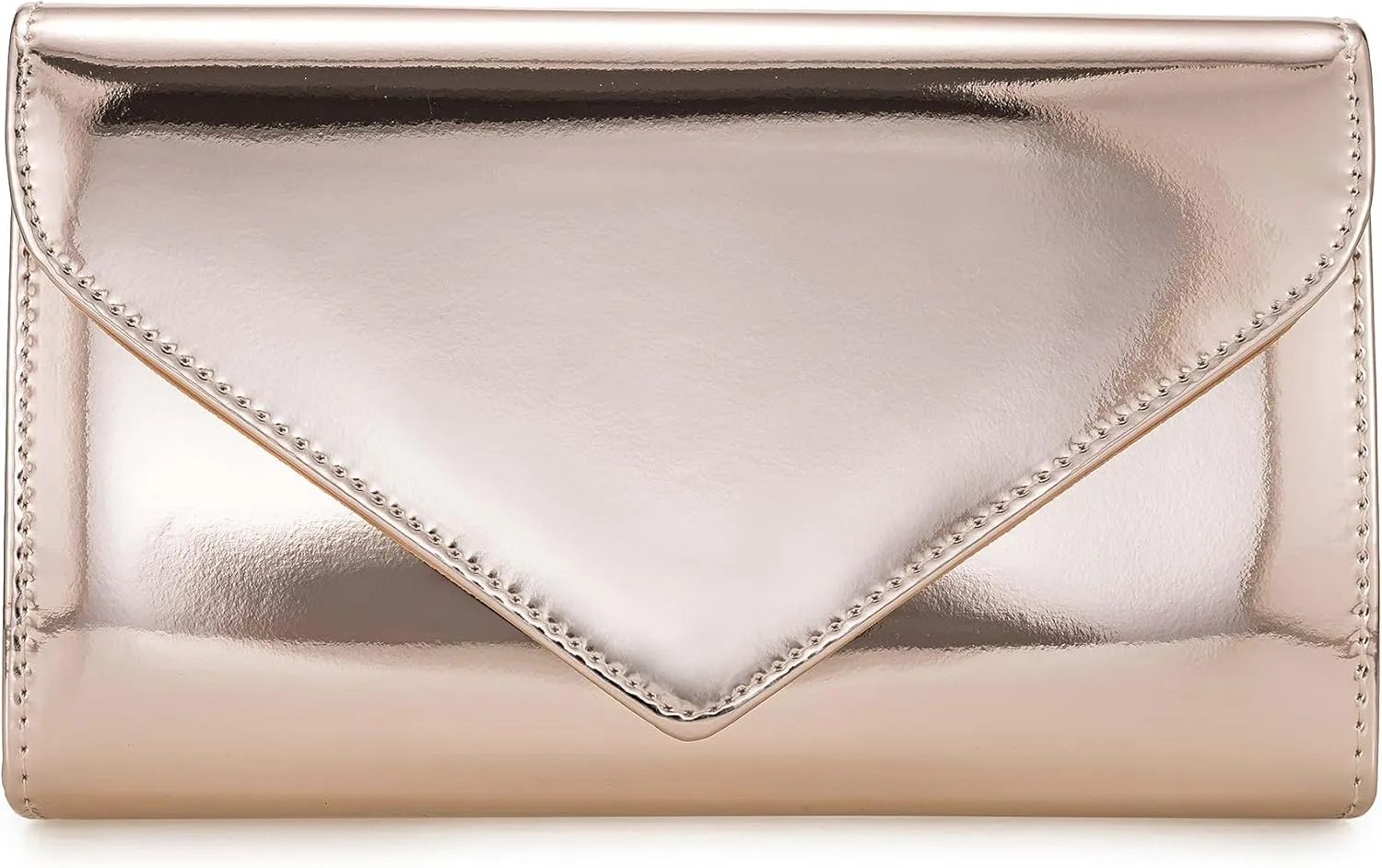 Women’s Mirrored Metallic Faux Leather Evening Bag Glimmering Clutch Purse for Prom/Cocktail/Wedding/Party