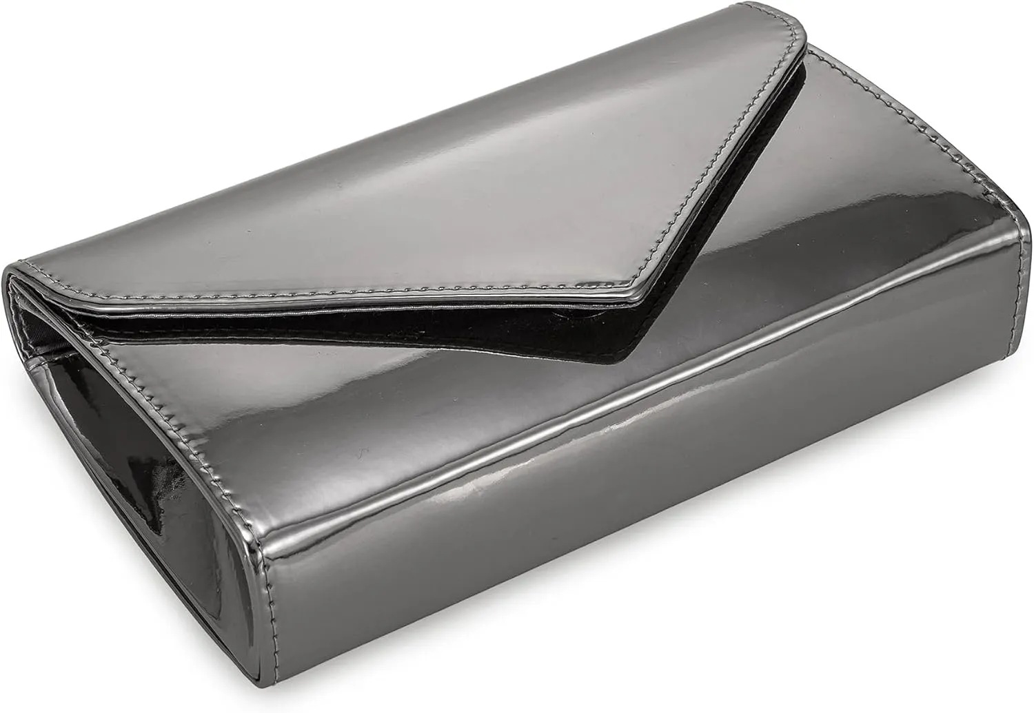 Women’s Mirrored Metallic Faux Leather Evening Bag Glimmering Clutch Purse for Prom/Cocktail/Wedding/Party