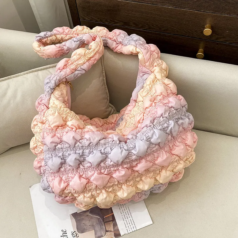 Women's Pleated Cloud Size Large Capacity Bubble Crossbody Bags