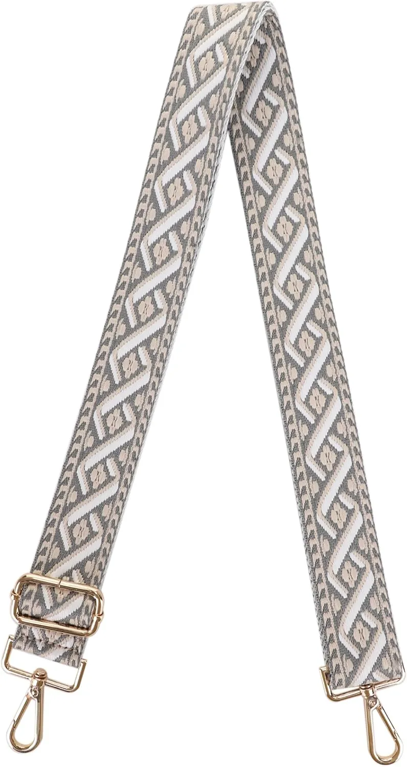 Women's Purse Strap Replacement Crossbody Handbag Shoulder Strap Adjustable, Embroidered Pattern_BRAID19