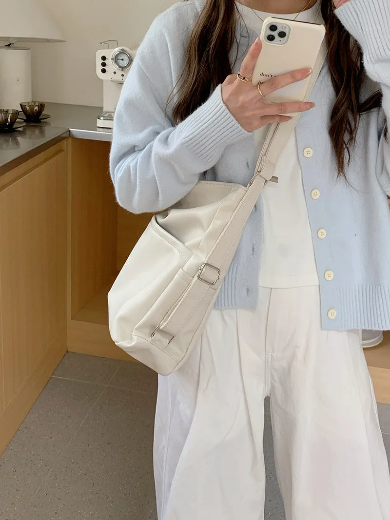 Women's Spring Soft Leather Large Capacity Commuter Shoulder Bags