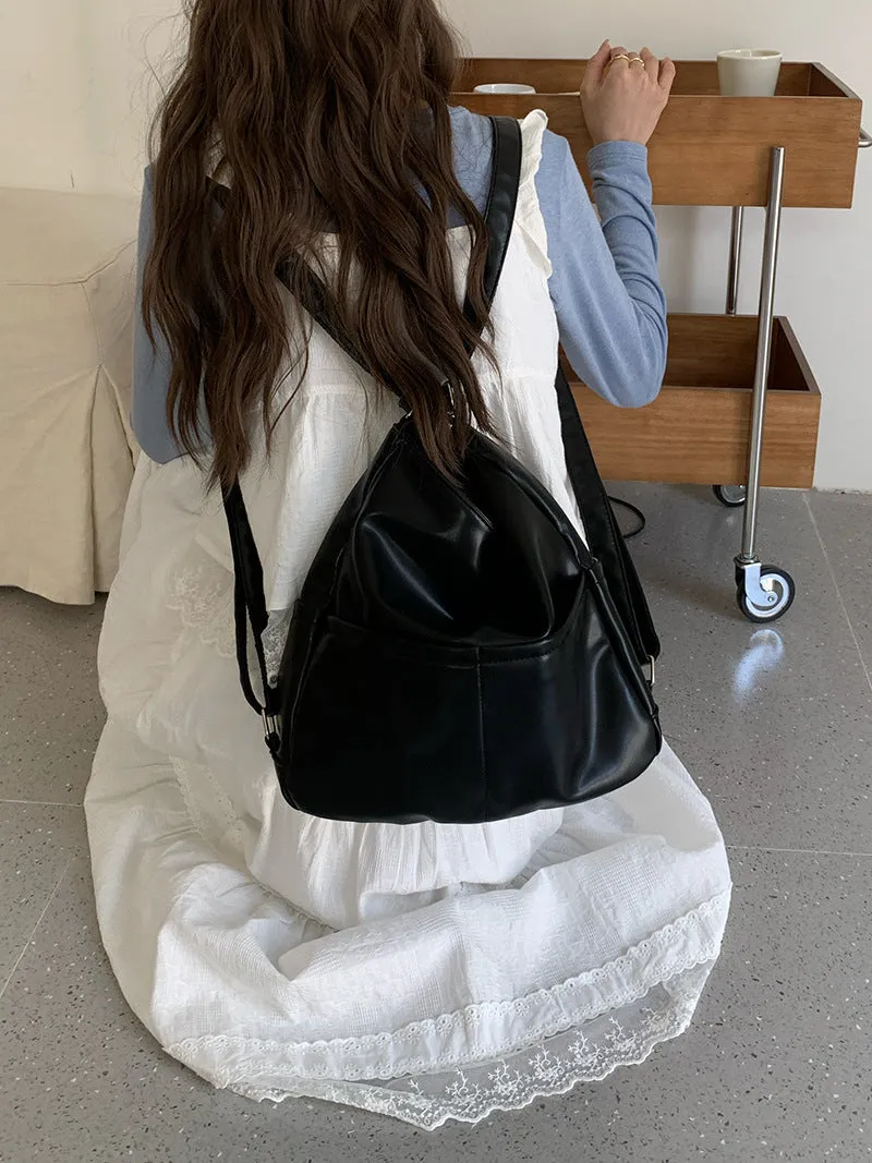 Women's Spring Soft Leather Large Capacity Commuter Shoulder Bags
