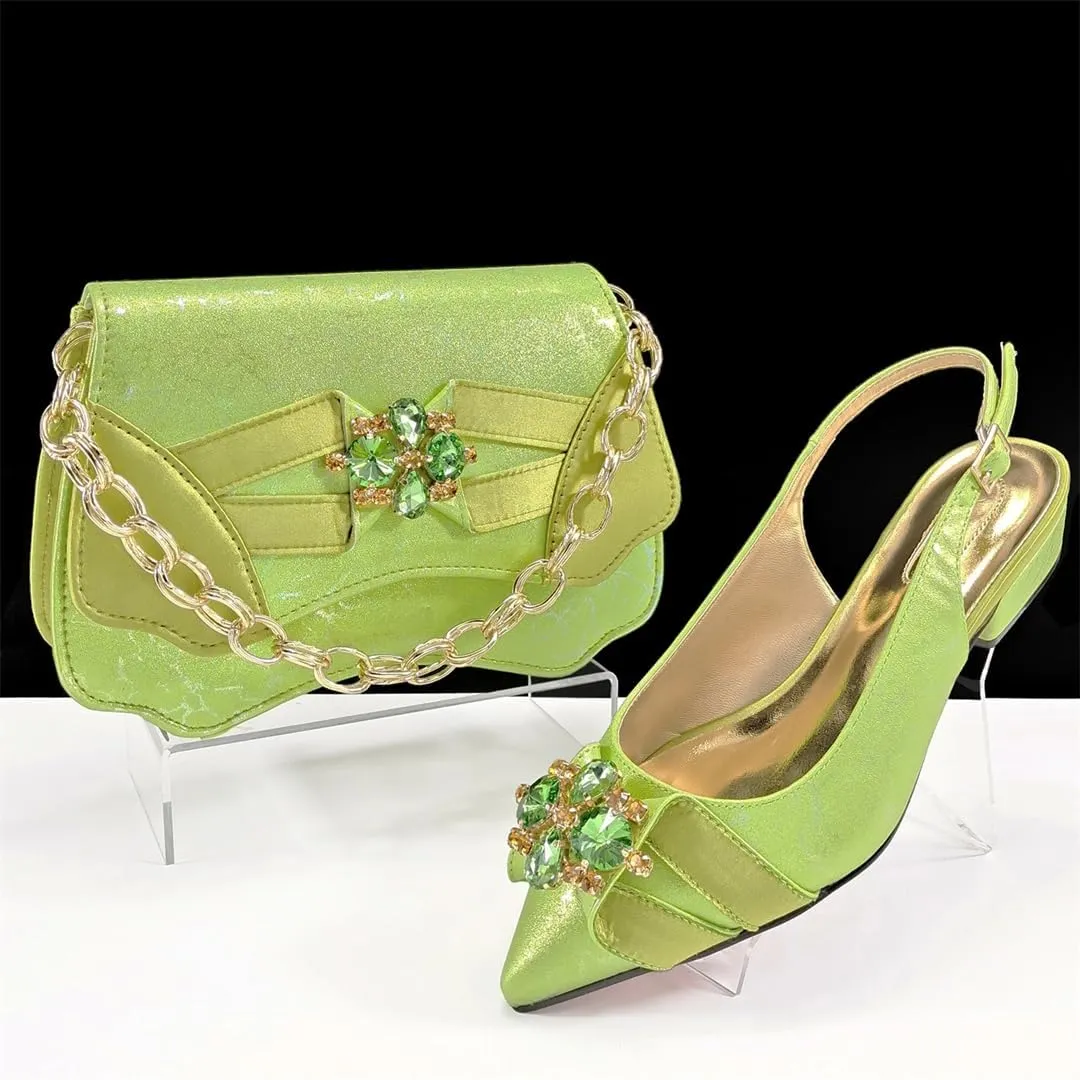 Women’S Stylish Pink Italian Pumps and Matching Bag Set with Peep Toe Design for Wedding Party