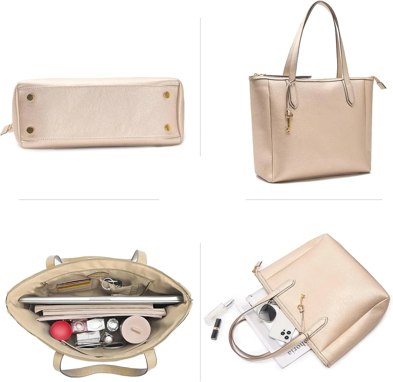 Women's Tote Bag Leather Handbag for Women 16L Large Capacity Travel Purses Ladies Shoulder Bags
