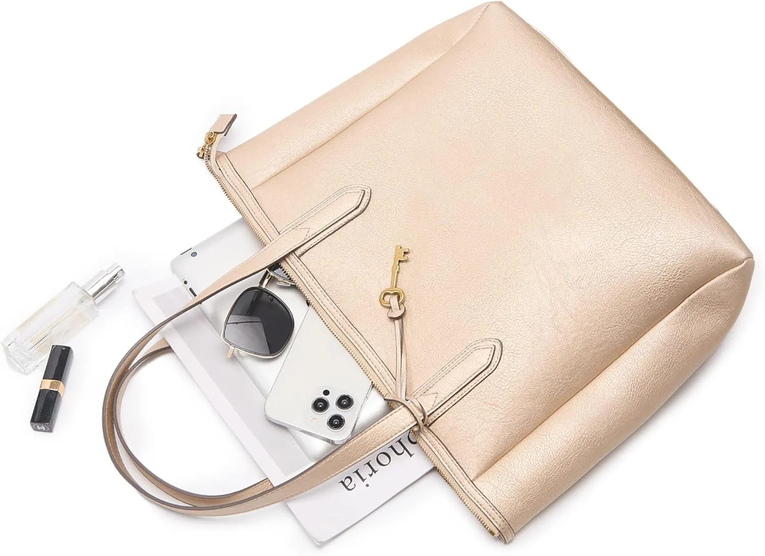 Women's Tote Bag Leather Handbag for Women 16L Large Capacity Travel Purses Ladies Shoulder Bags