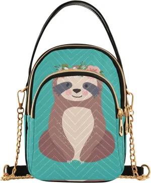 Women's Wave Cross Body Chest Bag, 52 inch Gold Chain Shoulder Handbag Purse