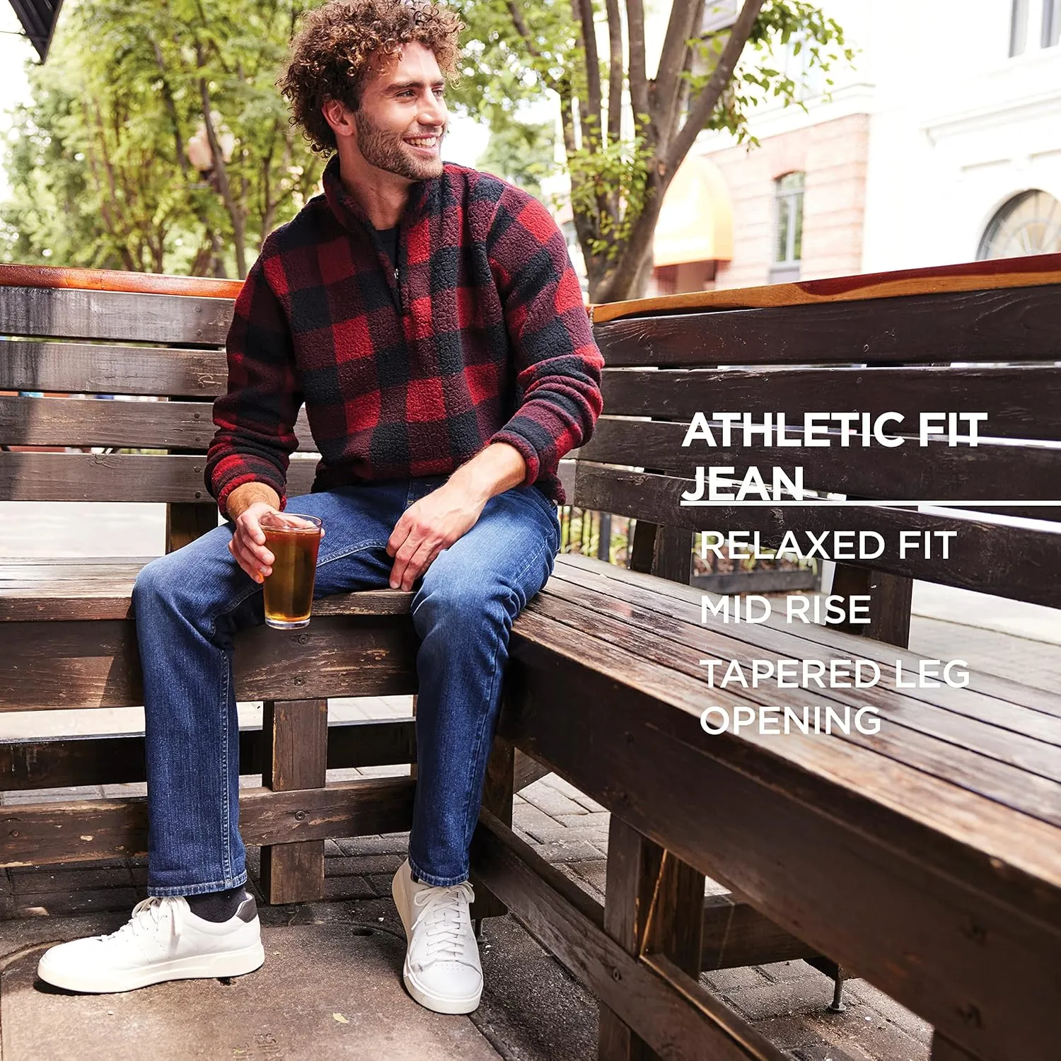 Wrangler Authentics Men's Athletic Fit Stretch Jean