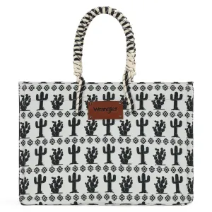 Wrangler Cactus Oversized Tote Bag Braided Handles Weekender Bag