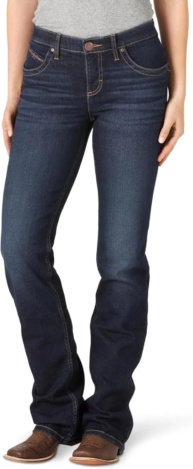 Wrangler Women's Q-Baby Mid Rise Boot Cut Ultimate Riding Jean-Discontinued