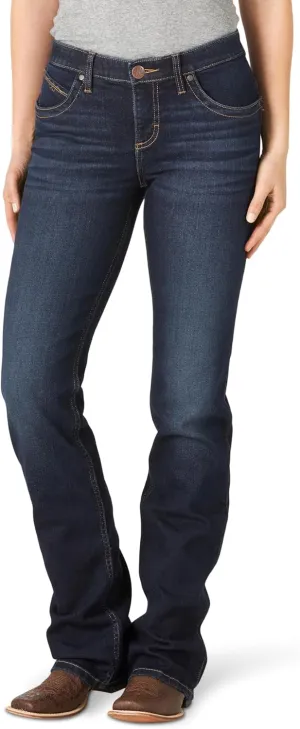 Wrangler Women's Q-Baby Mid Rise Boot Cut Ultimate Riding Jean-Discontinued
