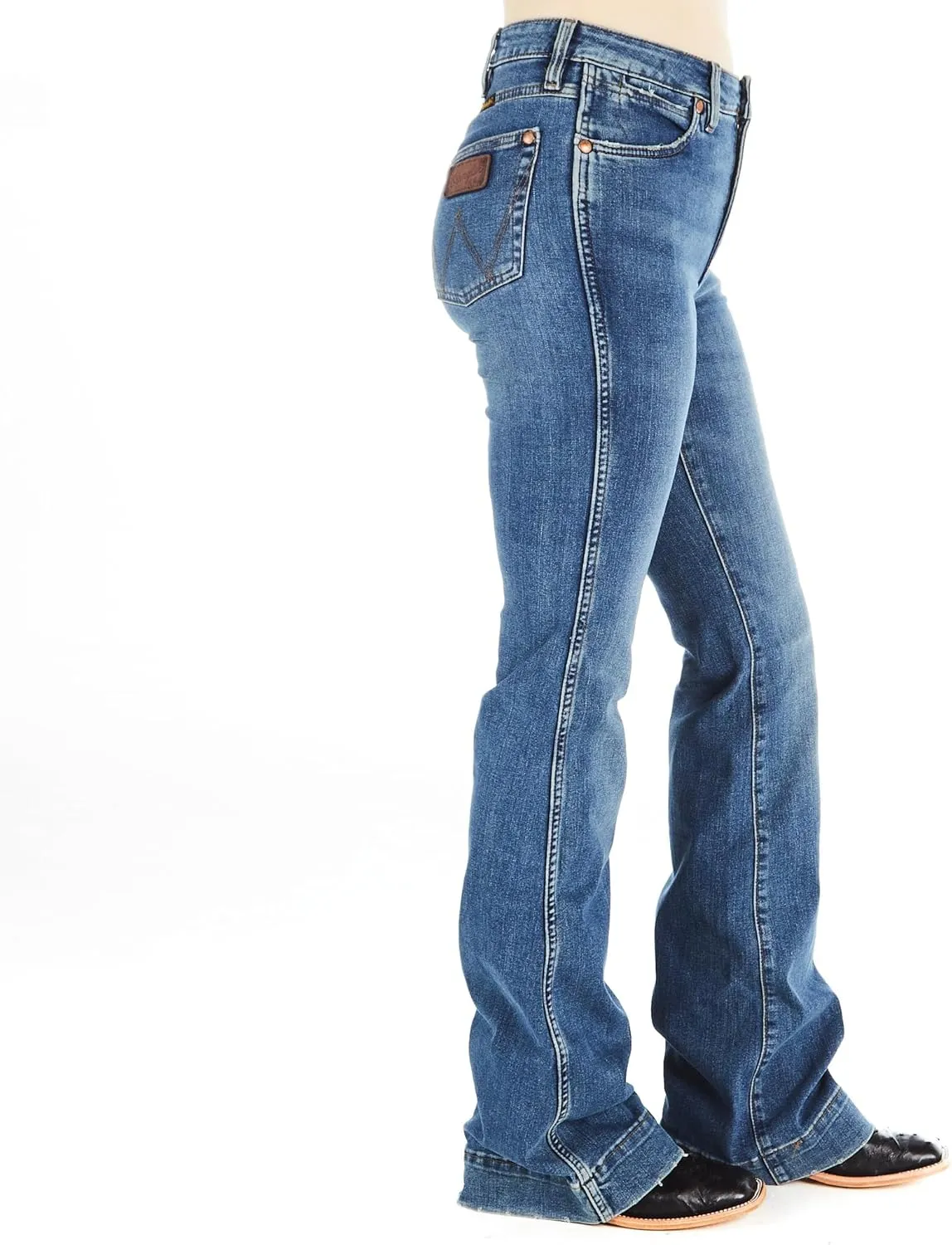 Wrangler Women's Retro High Rise Trouser Green Jean Bailey