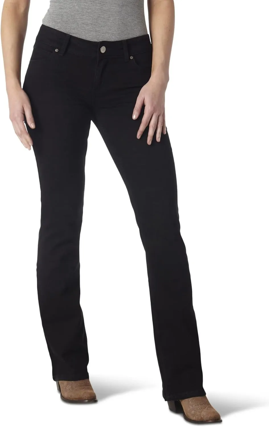 Wrangler Womens Western Mid Rise Stretch Boot Cut Jean