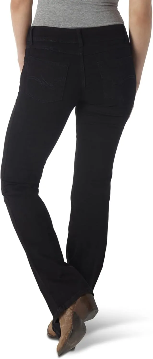Wrangler Womens Western Mid Rise Stretch Boot Cut Jean