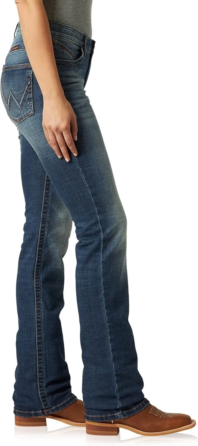 Wrangler Women's Willow Mid Rise Boot Cut Ultimate Riding Jeans