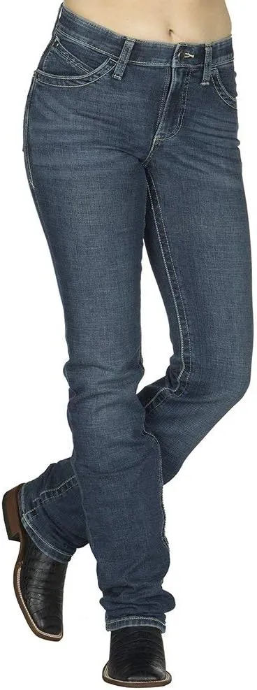 Wrangler Women's Willow Mid Rise Boot Cut Ultimate Riding Jeans